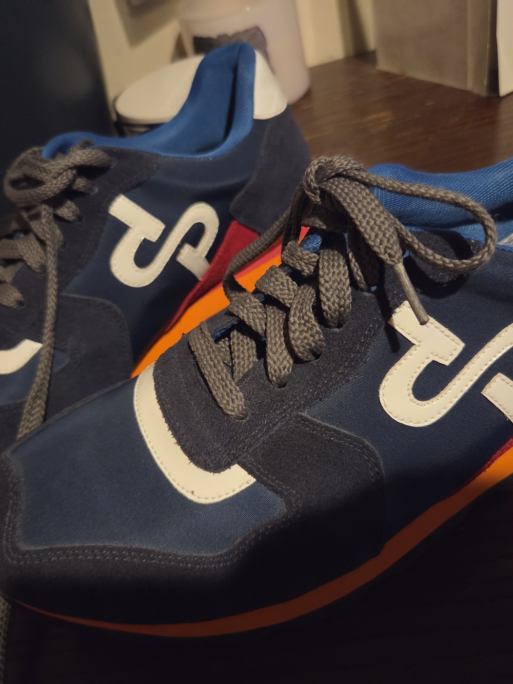 OPP Men’s Fashion Sneakers Blue Suede/Leather Running Athletic Shoe